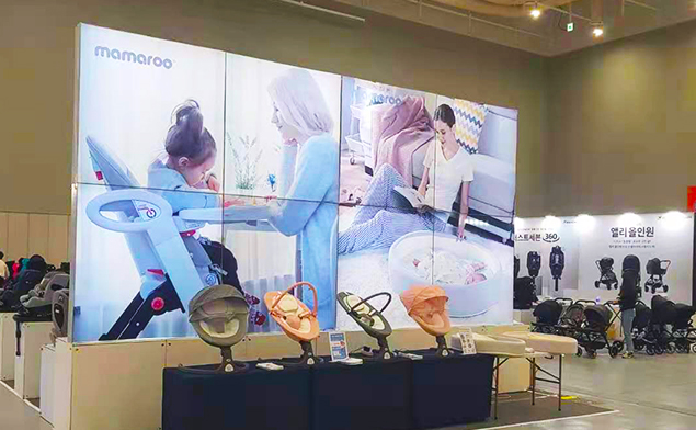 母嬰店拼接款雙面展會燈箱解決方案